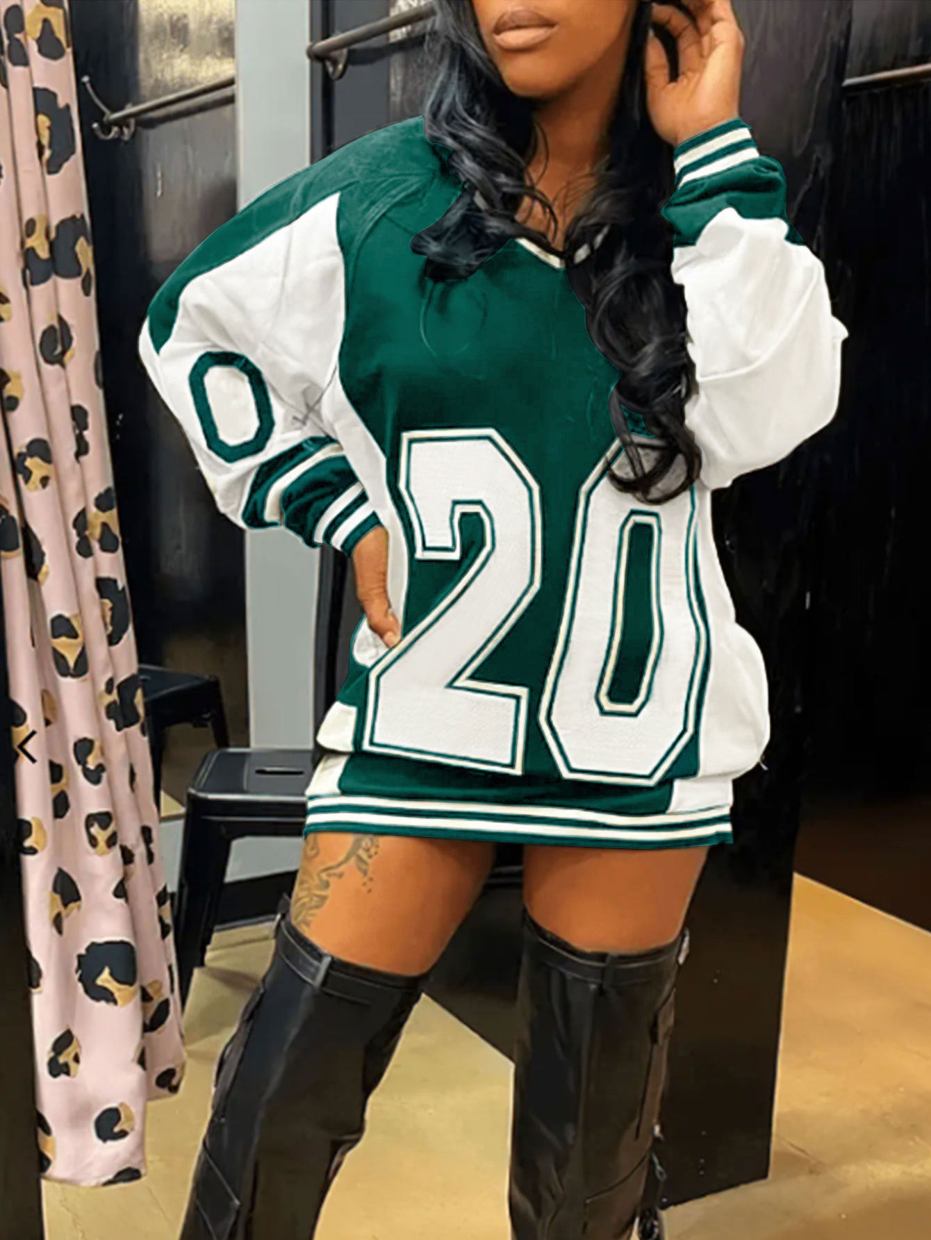 Women's Loose Digital Street Hot Casual Long Sweaters