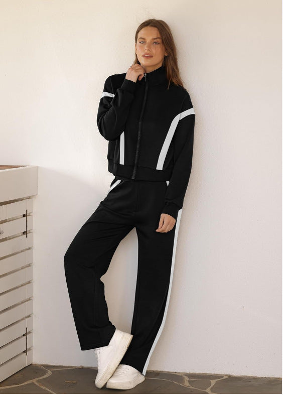 Women's Autumn Two-piece Sportswear Trousers Set For Fashion Casual Suit
