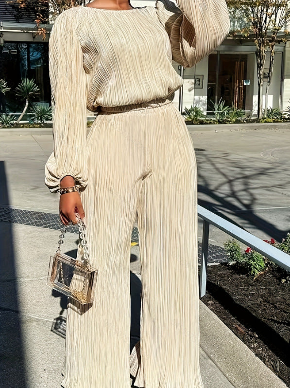Fashion Loose Casual Pleated Waist Tight Pants