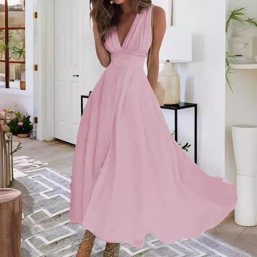 Versatile Comfortable Unique Wrapped Chest Formal Dress