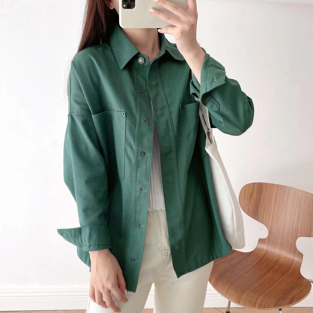 Women's Casual Urban Leisure Washed-out Denim Jackets