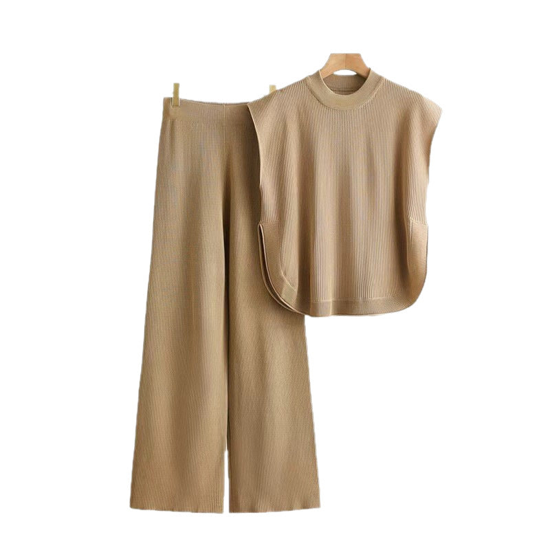 Women's Style Fashion Loose Crew Neck Split Suits