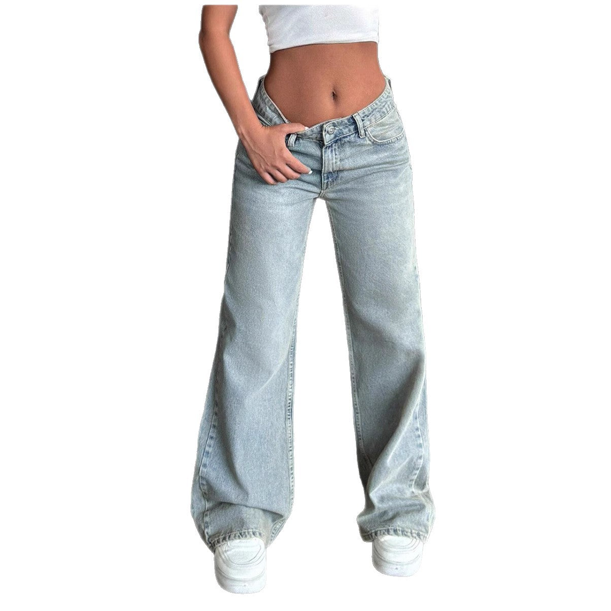 Women's Stretch Personality Street Washed Fashion Jeans