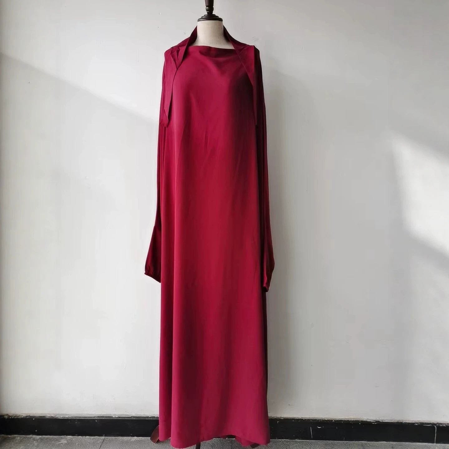 Casual Batwing Sleeve Hooded Loose Fashion Dress