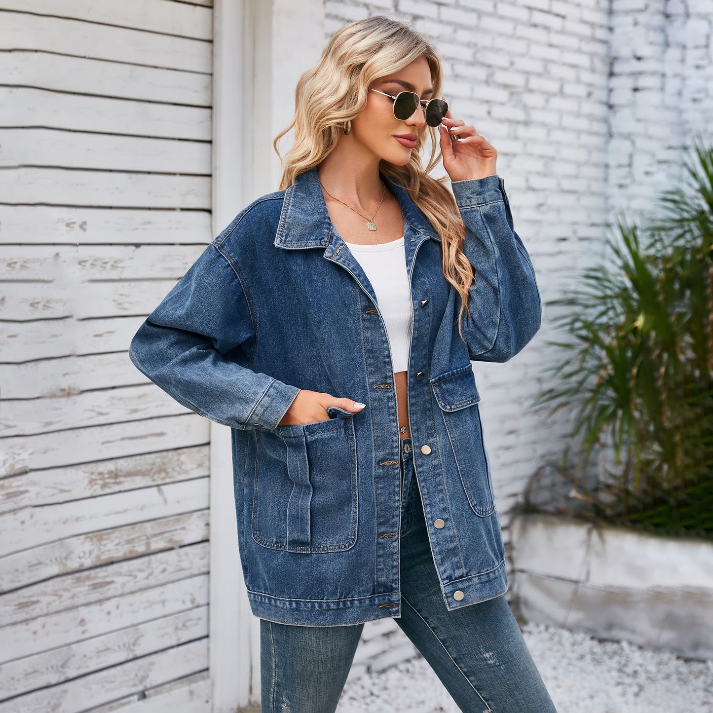 Women's Durable Autumn Washed Casual Denim Jackets