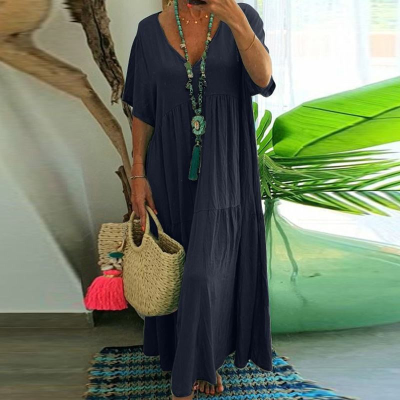 Classy New Irregular Long Large Hem Dress