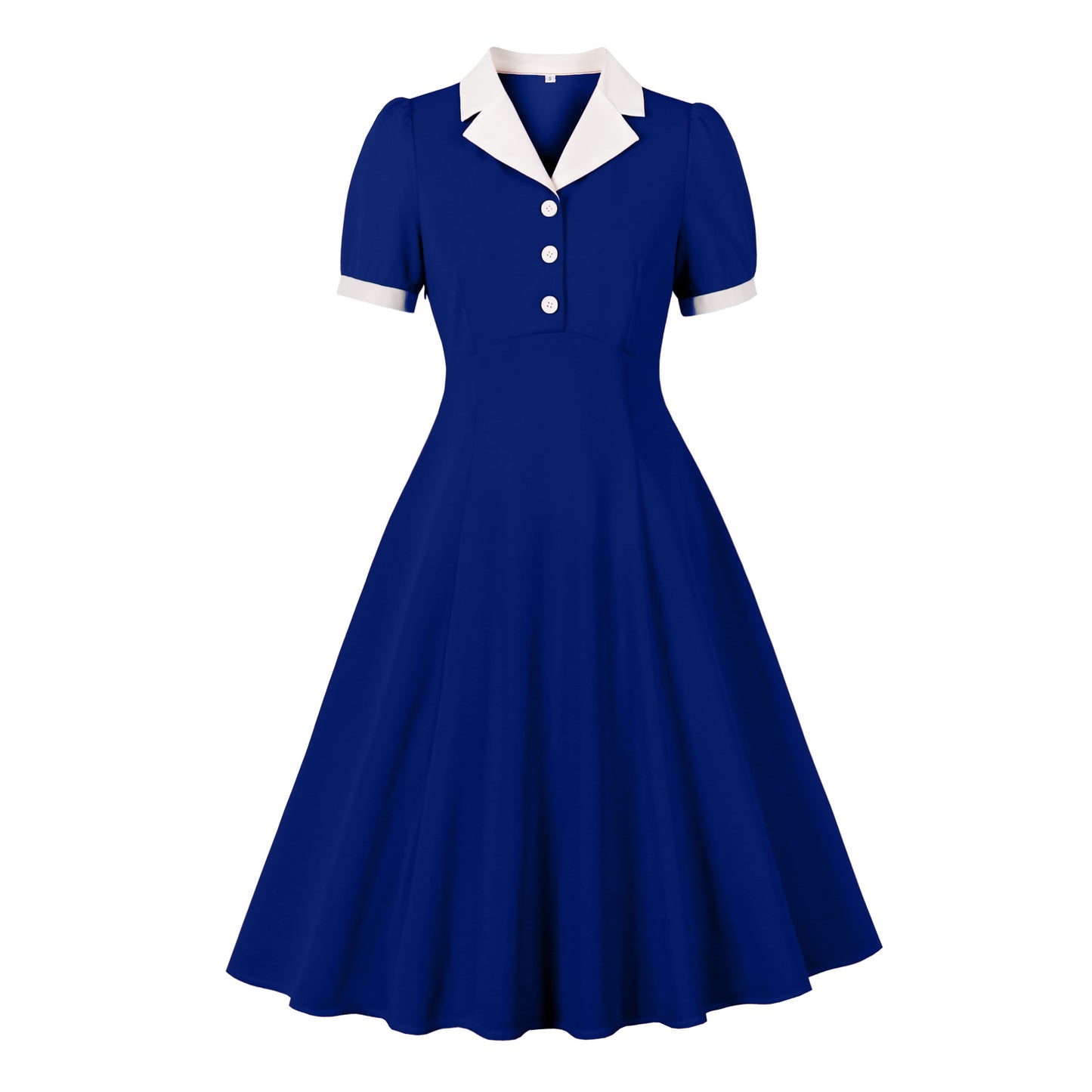 Women's Waist Slimming Preppy Style Color Matching Dresses