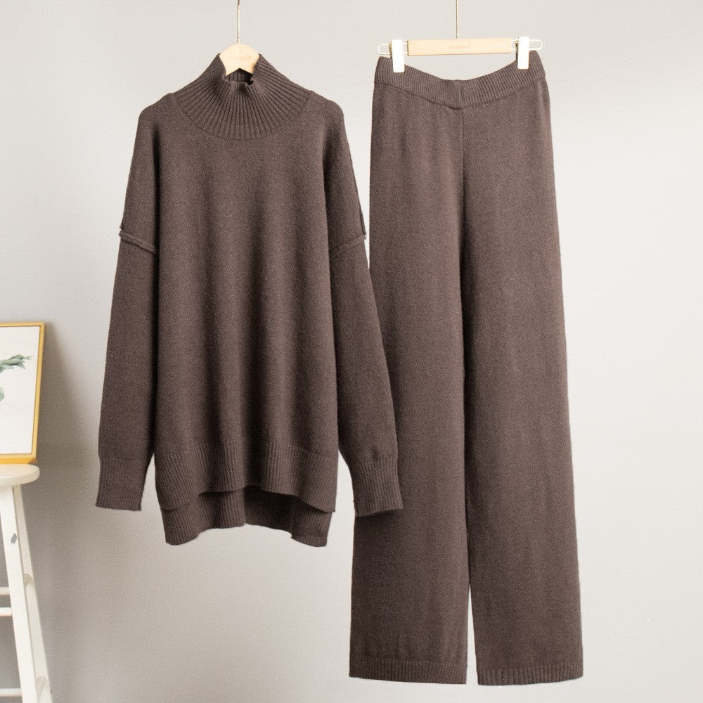 Women's Turtleneck Loose Casual Lazy Thickened Knitting Suits