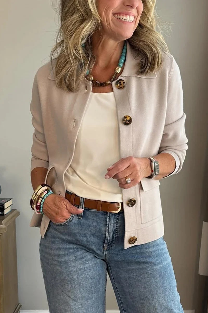 Women's Fashion Lapel Single Breasted Versatile Coats