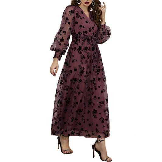 Women's Dress Long Sleeve Autumn Embroidered Retro Dresses