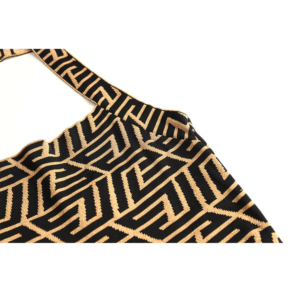 Sleeveless Halter Sexy Tube Knitted Long Dresses