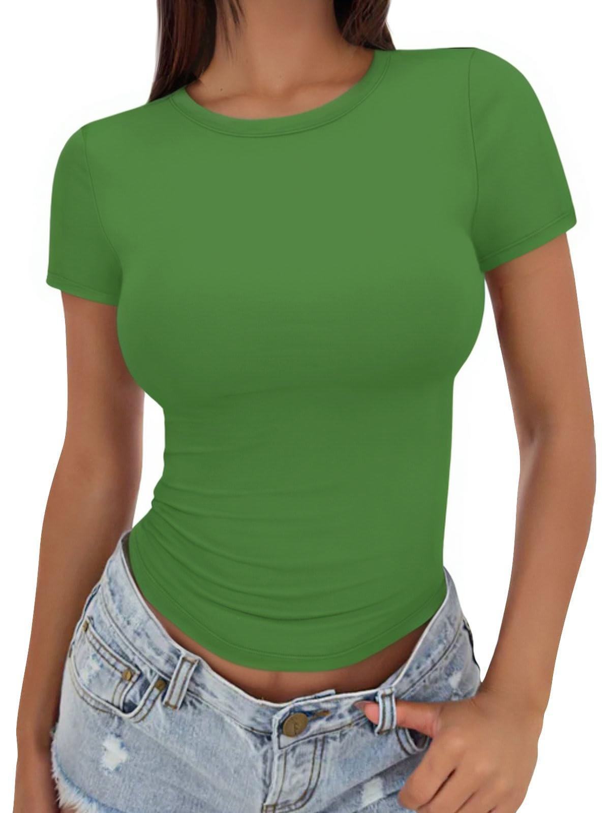 Women's Summer Basic T-shirt Slim Fit Skinny Blouses