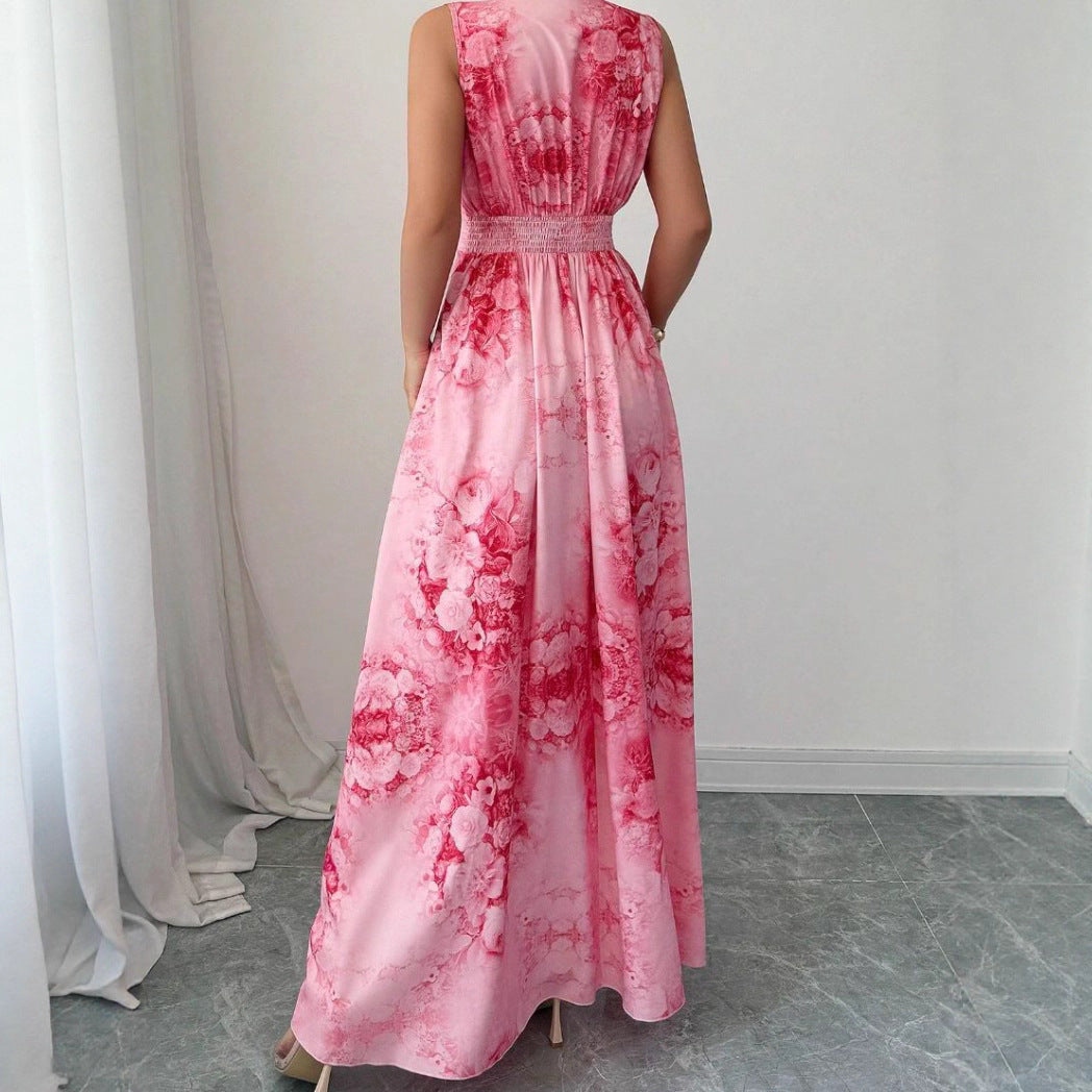 Women's Beach Bohemian Long Overcoat Summer Waist Slimming Dress