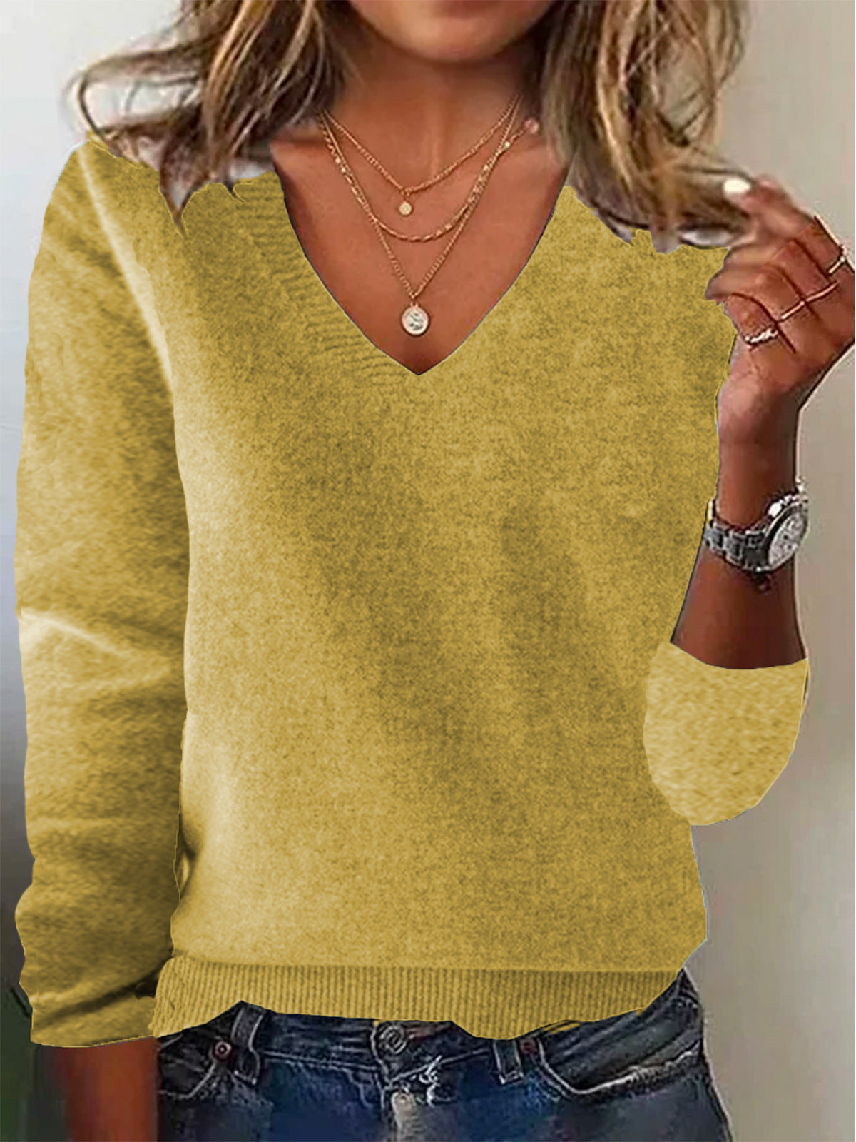 Classy Spring Loose Temperament Wool Pullover Knitwear