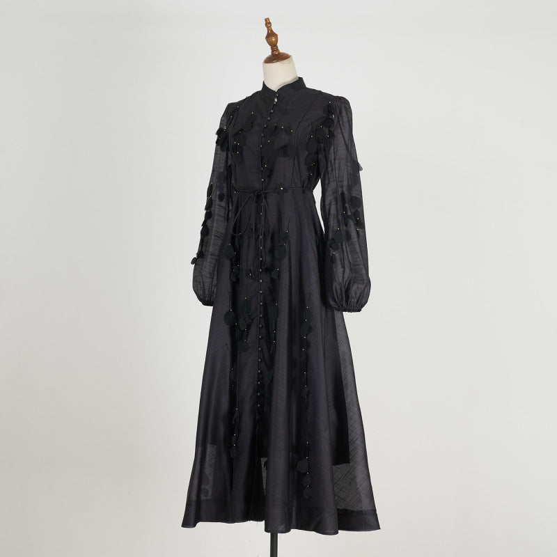 Women's Fresh Sweet Tridimensional Flower Decorative High Dresses