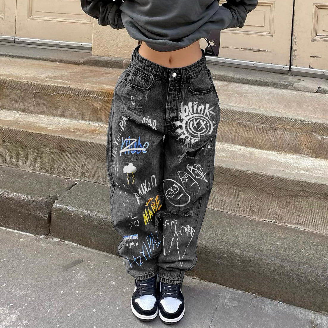 Women's Denim Trousers Hot High Waist Slimming Jeans