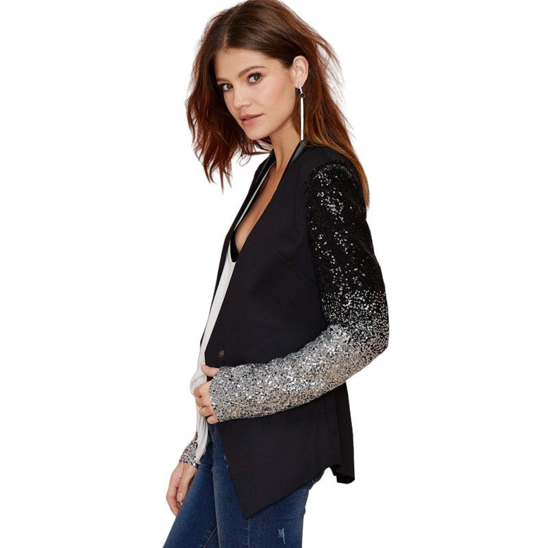 Women's Innovative Pretty Sequined Casual Small Jackets