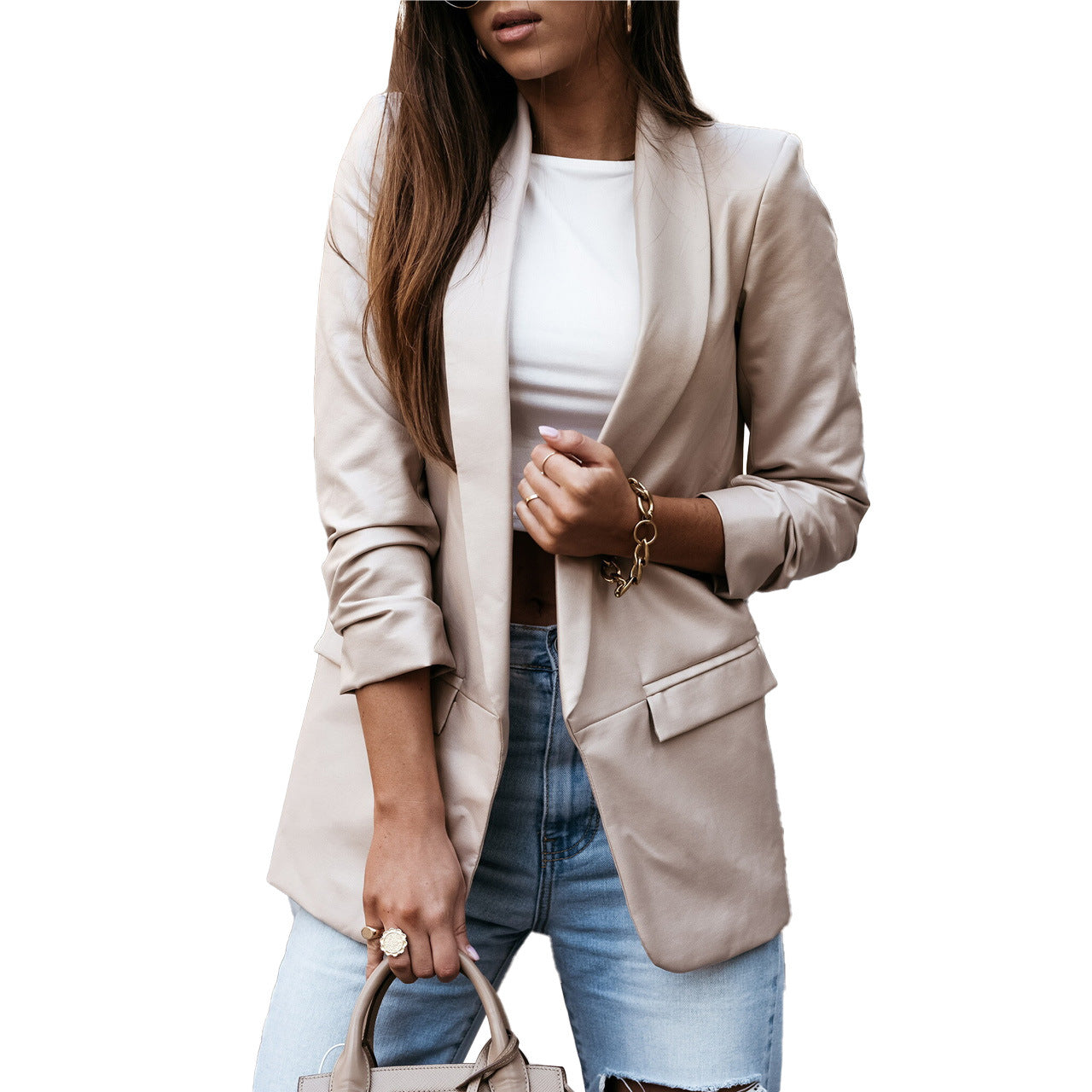 Street Casual Loose Cool Collar Leather Jackets