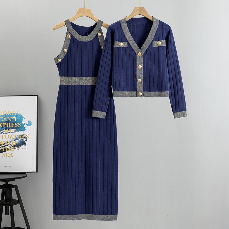 Women's French Style Temperament Dress Two-piece Set Fashion Casual Suit