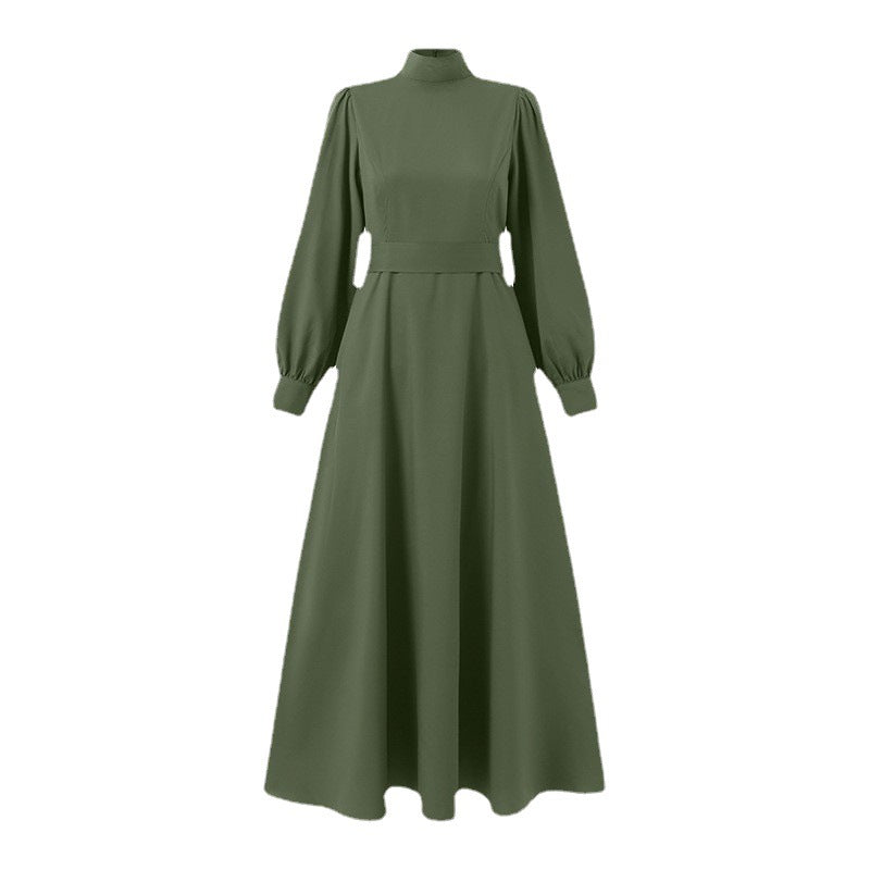 Women's Commuter Street Fashion High Waist Design Swing Lantern Jumpsuits