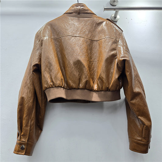 Women's Hot Loose Western Style Stand-up Collar Korean Autumn Coats