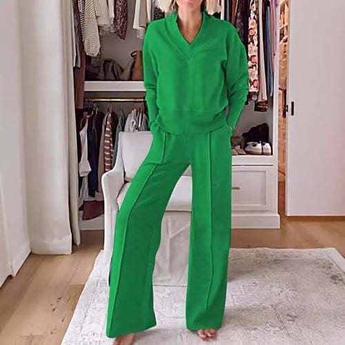 Autumn Long Sleeve Loose Wide Leg Tops