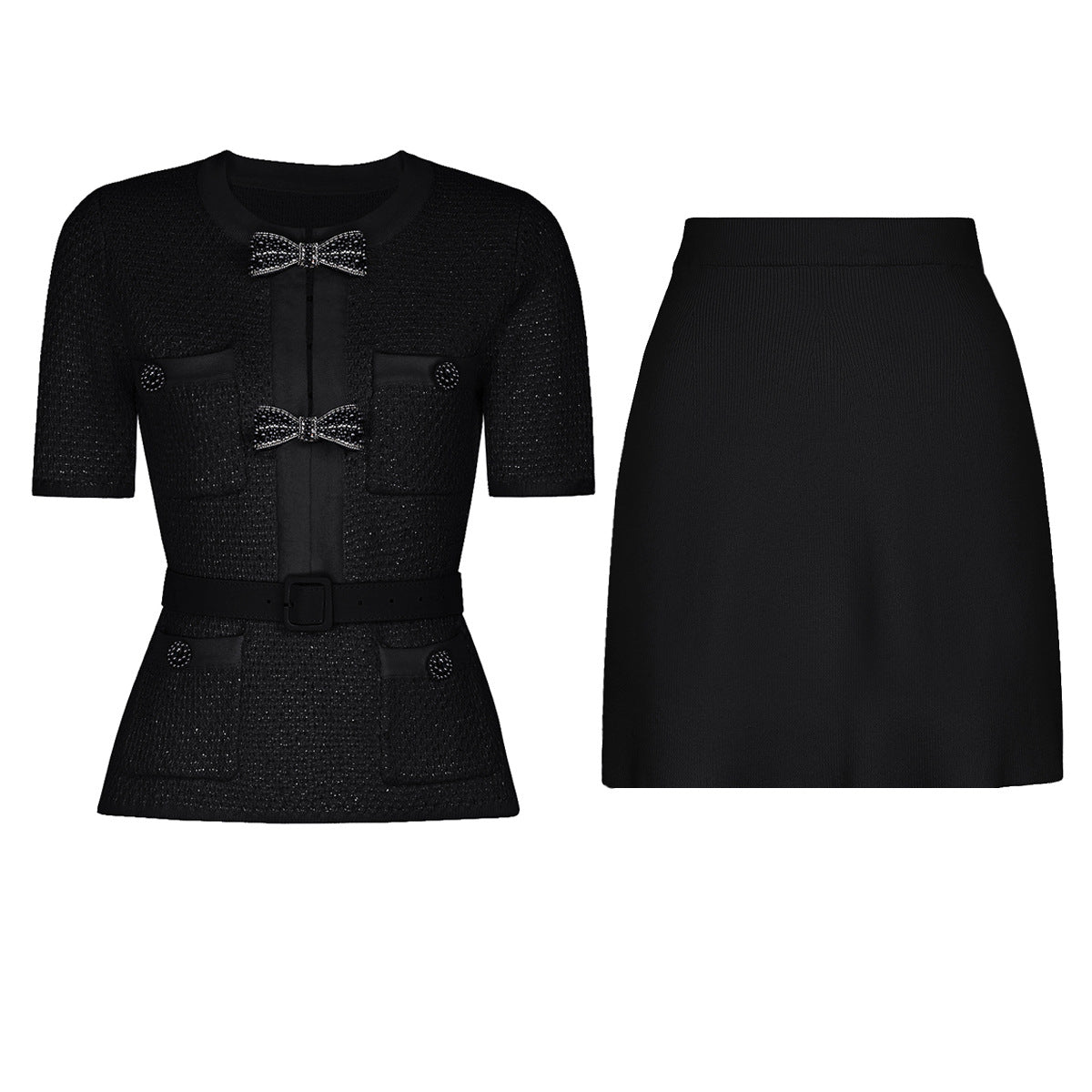 Women's Attractive Slouchy Beaded Belt Slimming Skirts