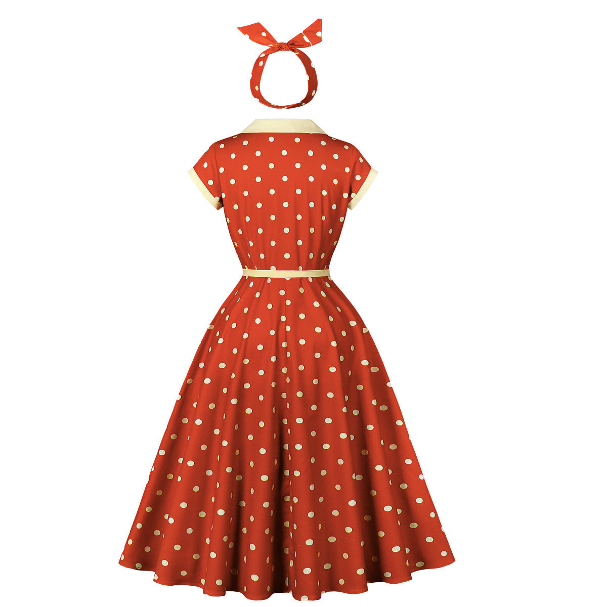 Retro Girlish Polka Dot Temperament Slimming Dresses