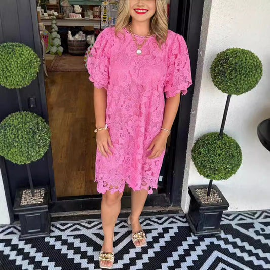 Women's Comfortable Summer Lace Sleeve Dress Shorts