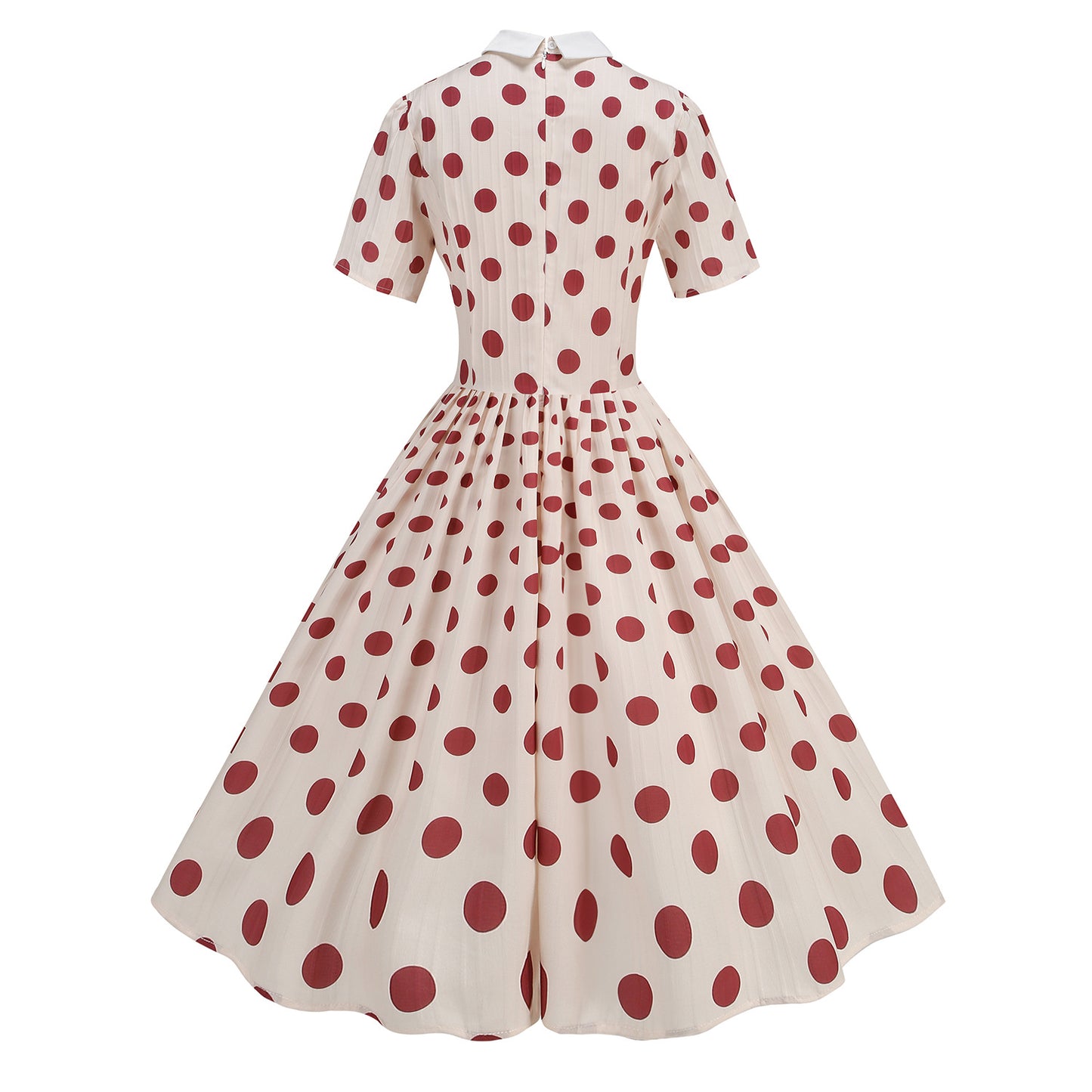 Retro Contrast Color Lapels High Slimming Dress