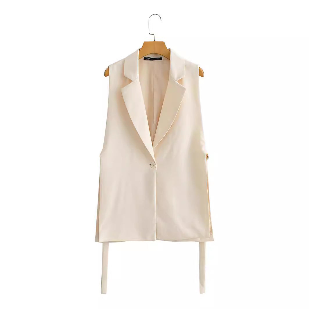Graceful Elegant Classy Spring Decorative Split Vests