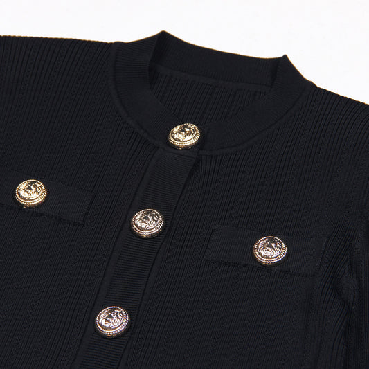 Women's Quality Long Sleeve Round Neck Hollow Cardigans