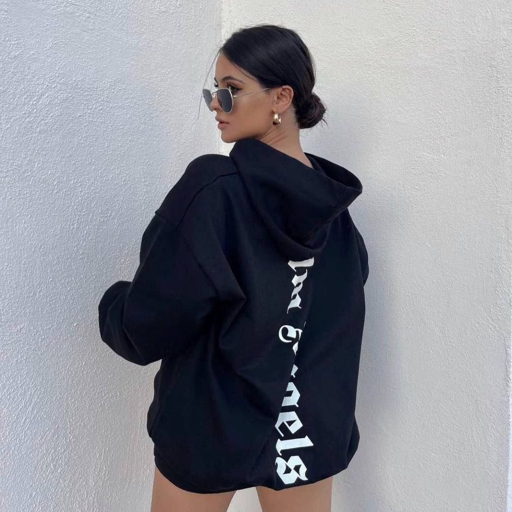 Printed Hoodie Loose Design Multicolor Idle Sweaters