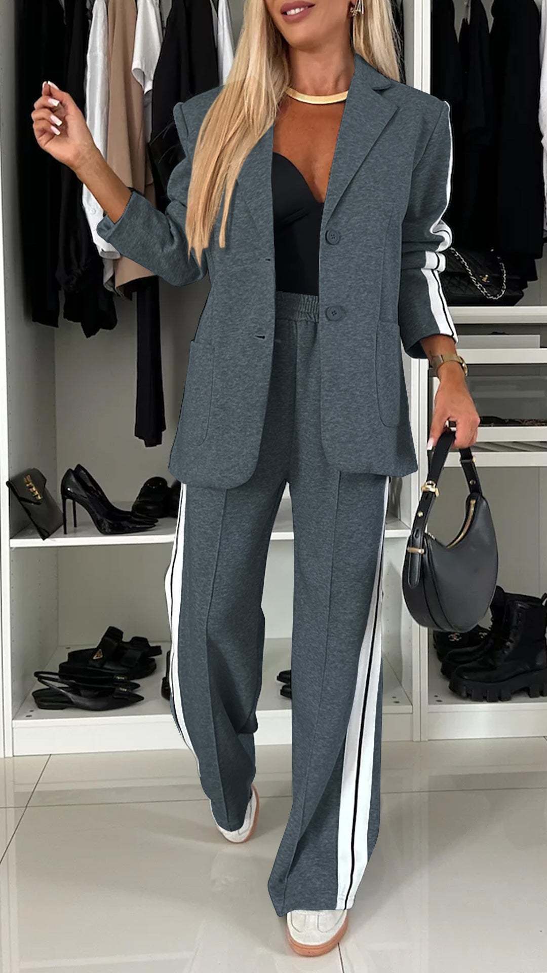 Classic Classy Long Sleeve Lapel Casual Suits