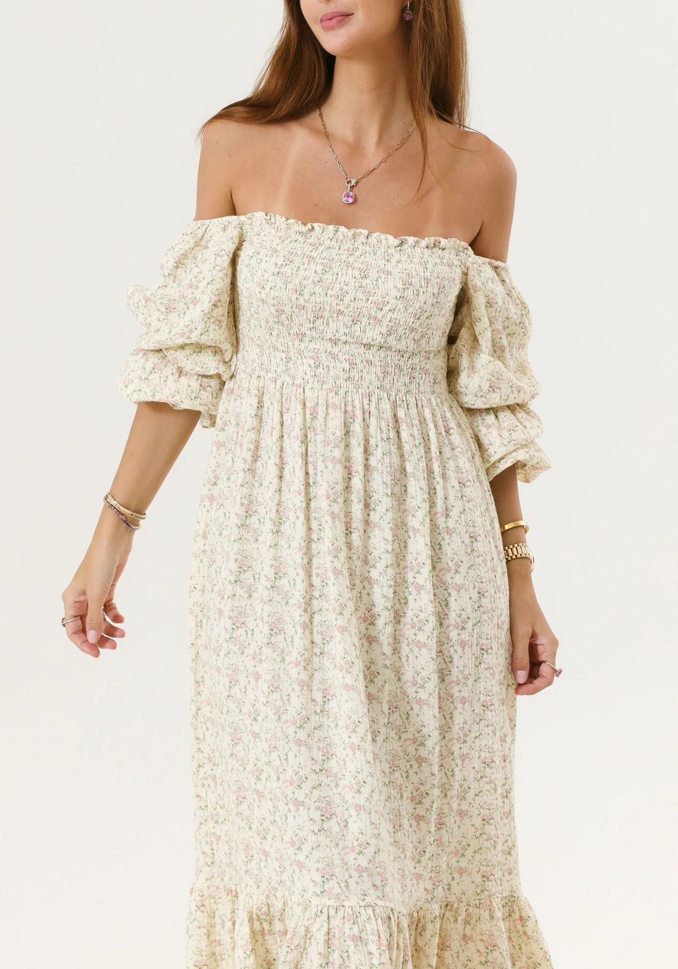 Women's Casual Bell Sleeve Chiffon Dress Spring Dresses