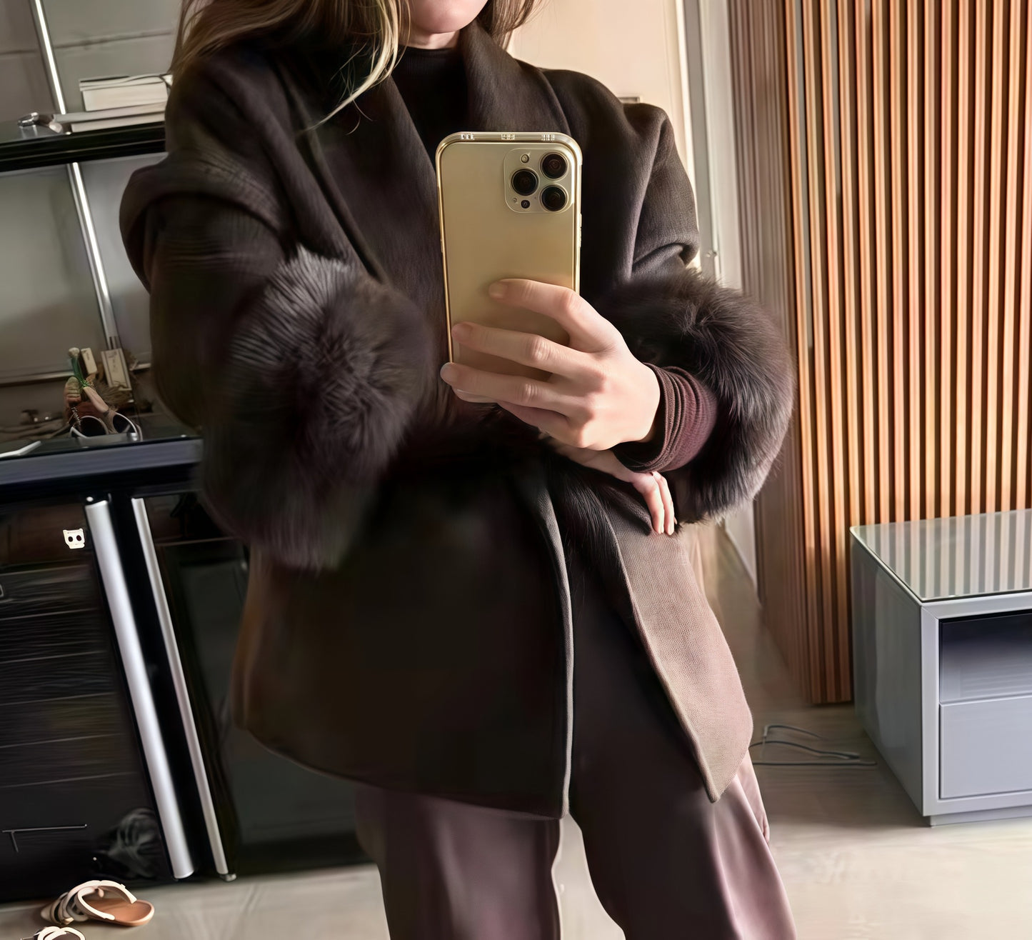 Casual Elegant Soft Loose Lapels Solid Coats