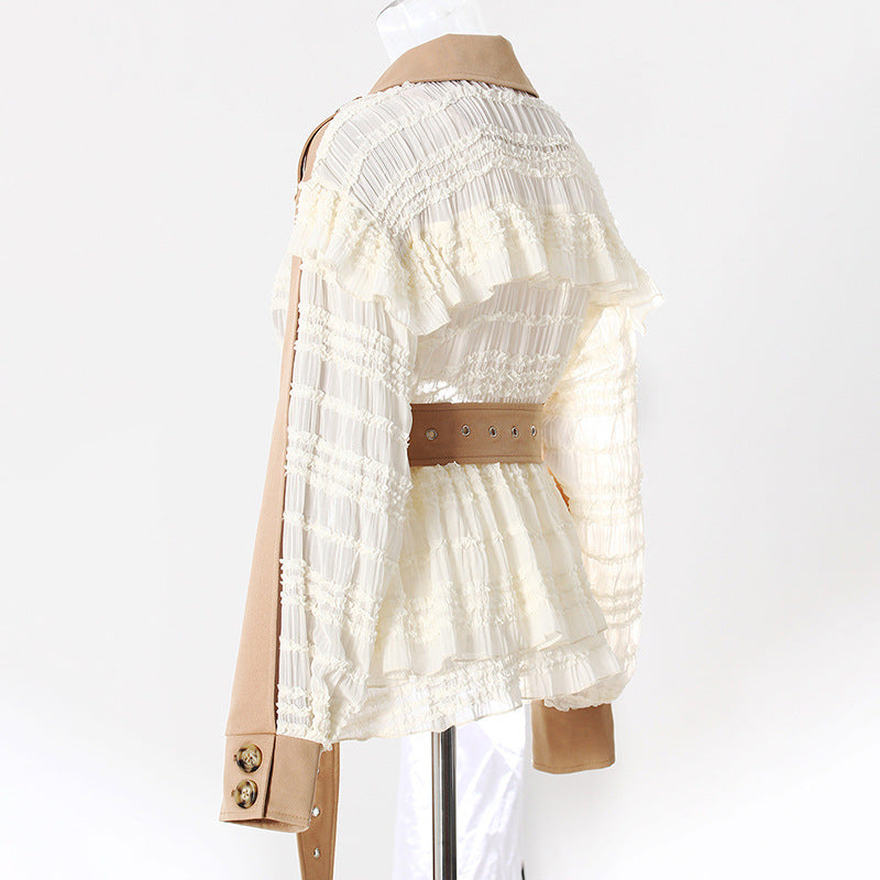 Women's Niche Retro Trench Autumn Turn-down Collar Coats