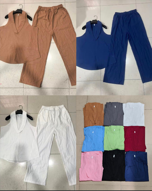 Versatile Fashion Charming Women's Halter Sleeveless Suits