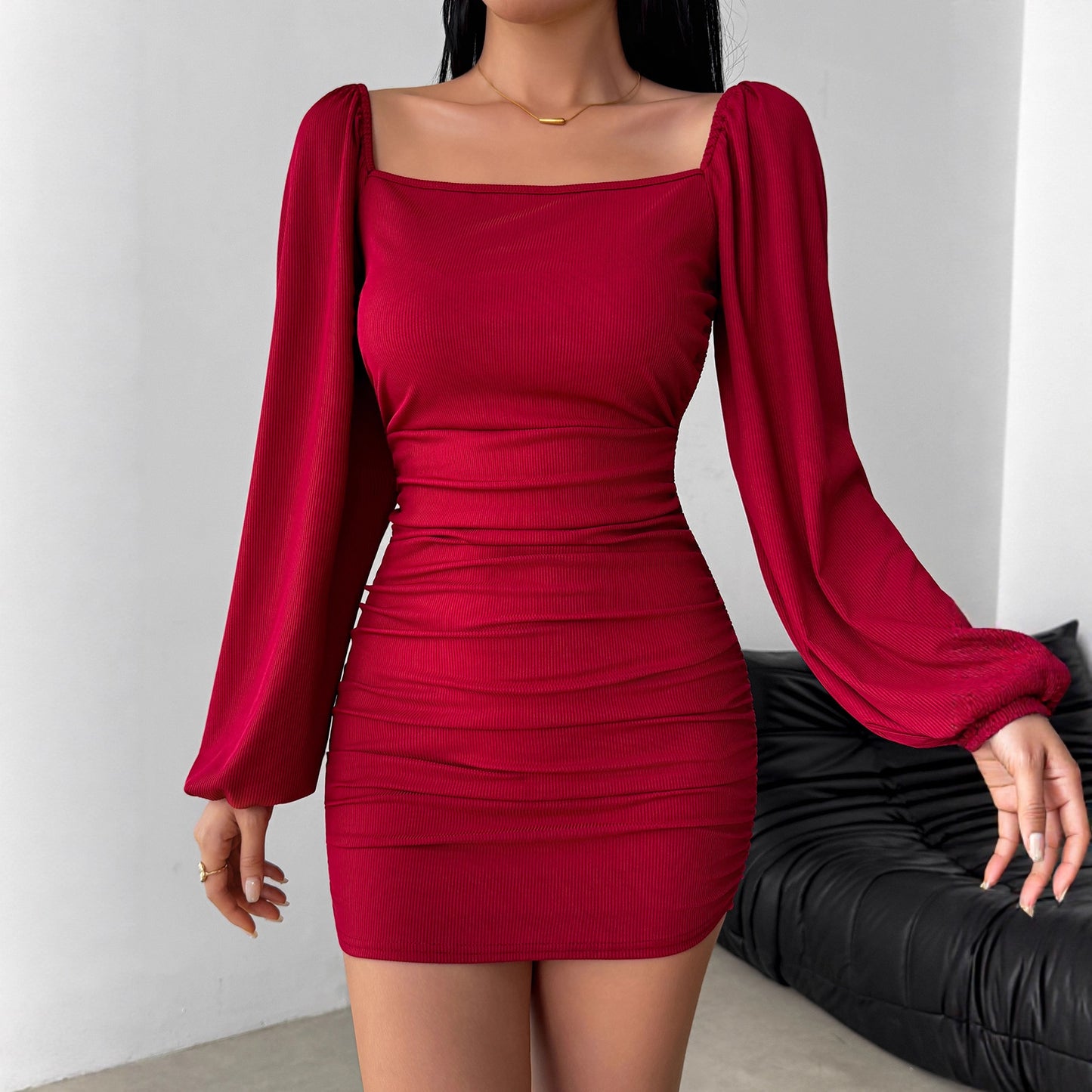 Women's Autumn Slimming Sheath Backless Temperament Leisure Long Clothing