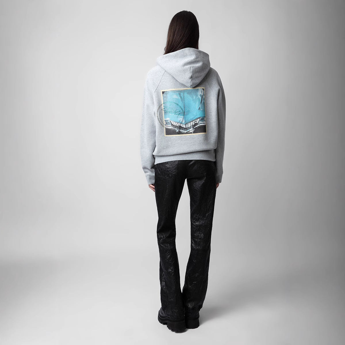 Women's Niche Back Car Chalk Digital Printed Sweaters