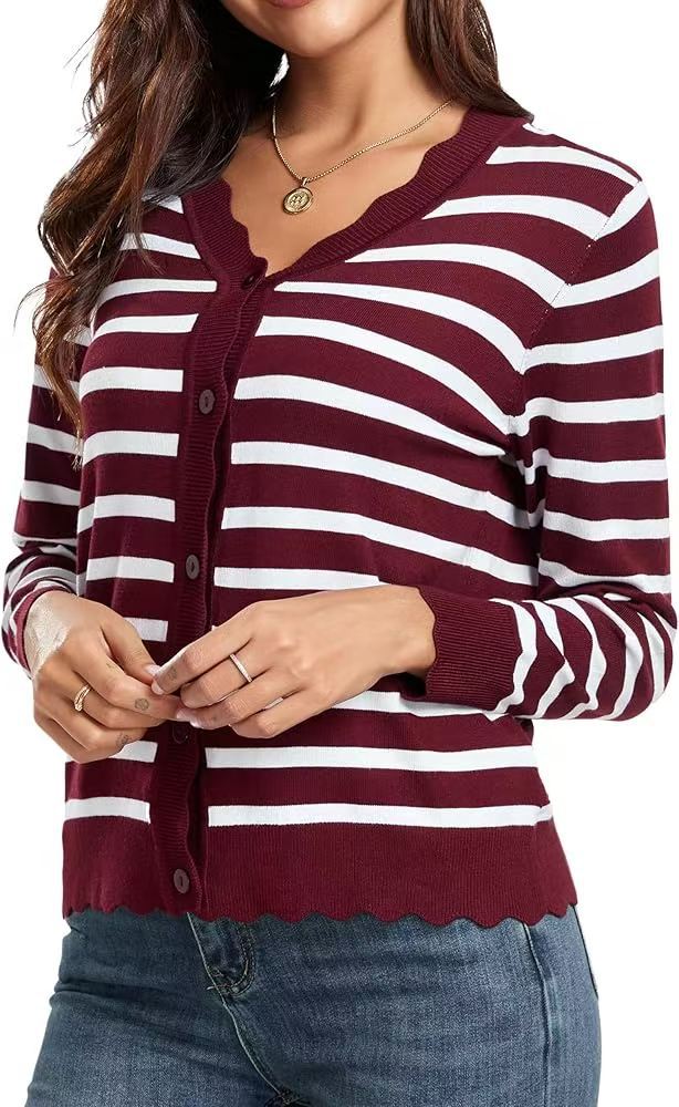 Ruffle 9-point Sleeve Thin Fashion Knitted Women's Sweater