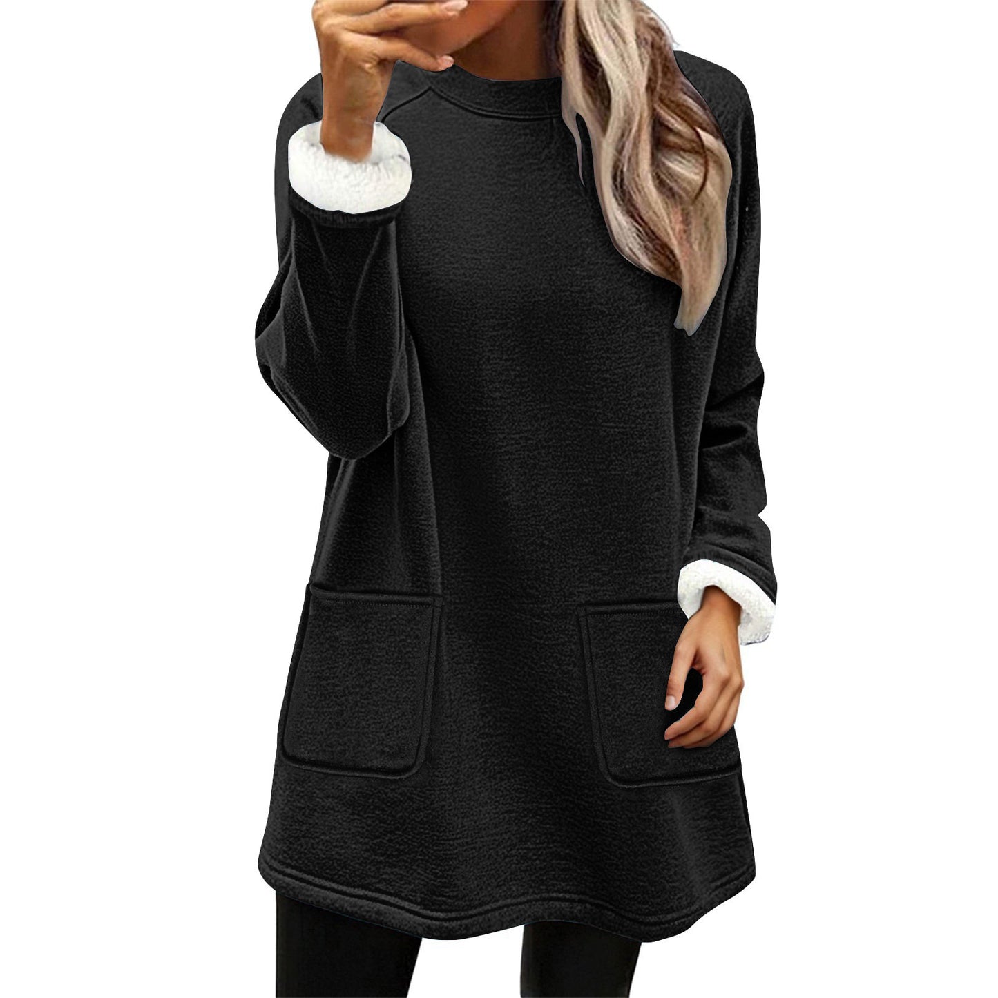 Christmas Snowman Digital Printing Casual Wide-sleeved Veet Women's Sweater, Sweater