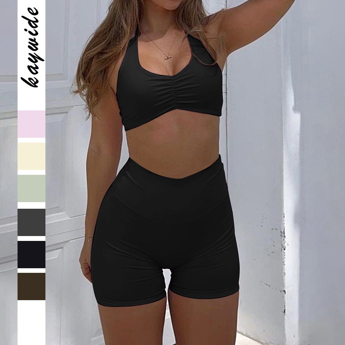 Women's Sports Yoga Style Halter Tube Two-piece Clothing