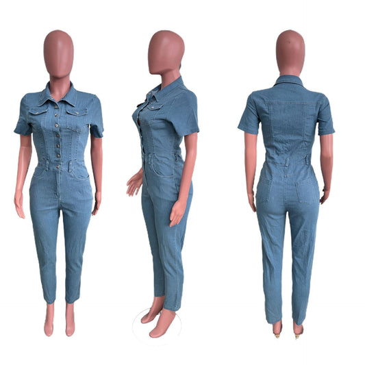 Sexy Fashion Slim Fit Slimming Denim Jumpsuits