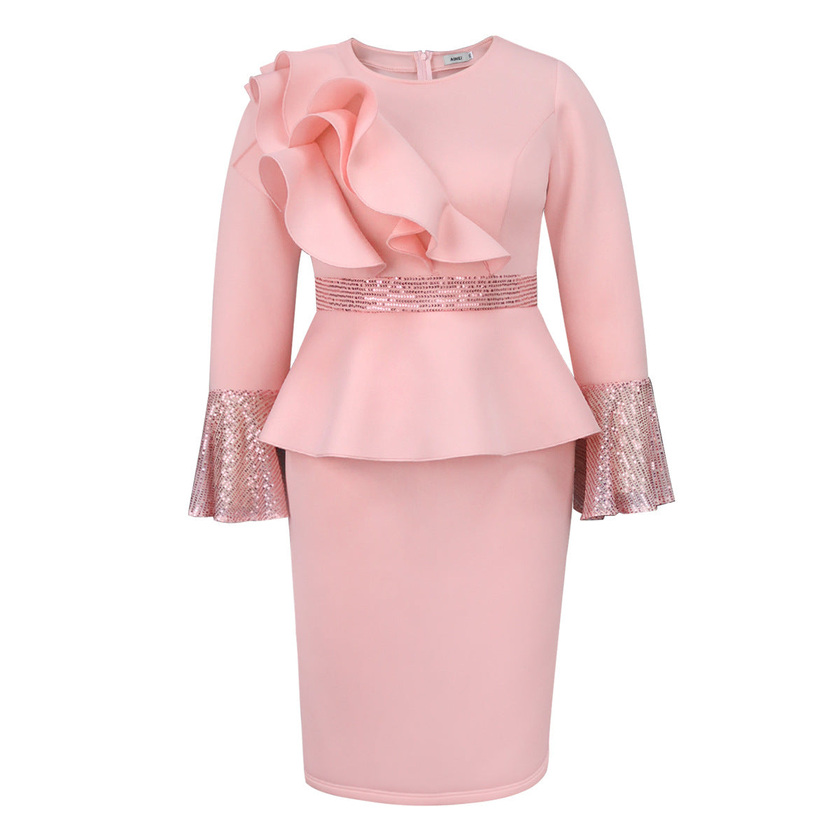 Sleeves Elegant Dress Party Style Ruffled Dresses