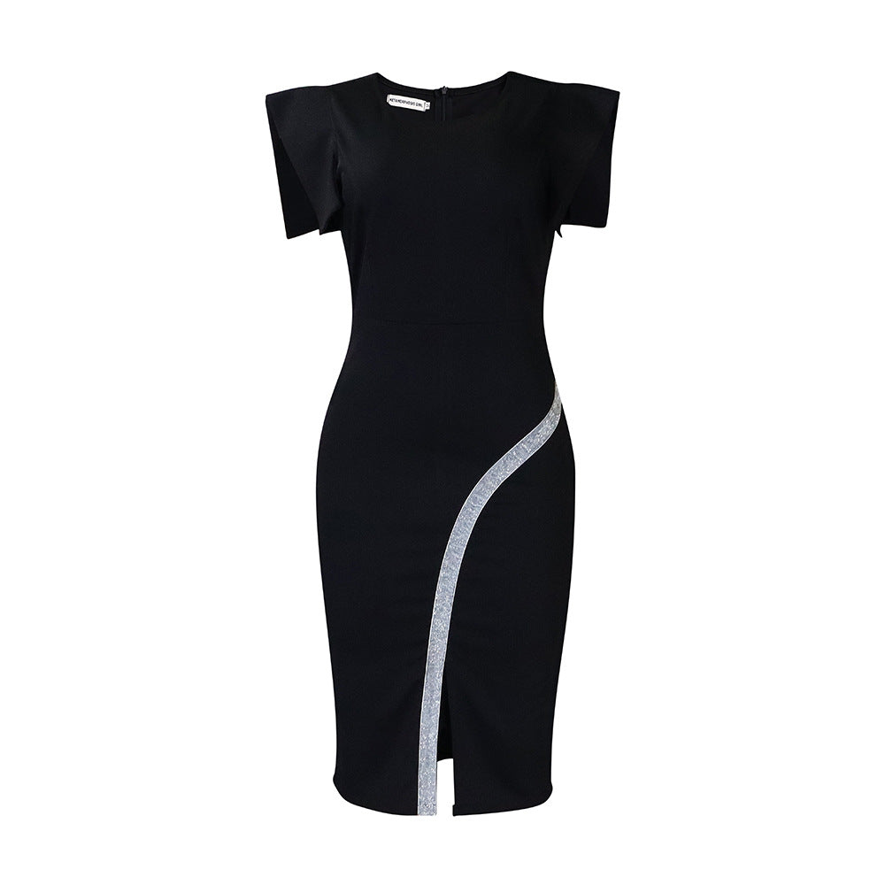 Women's Summer Short-sleeved Sheath Tight Temperament Ol Dress