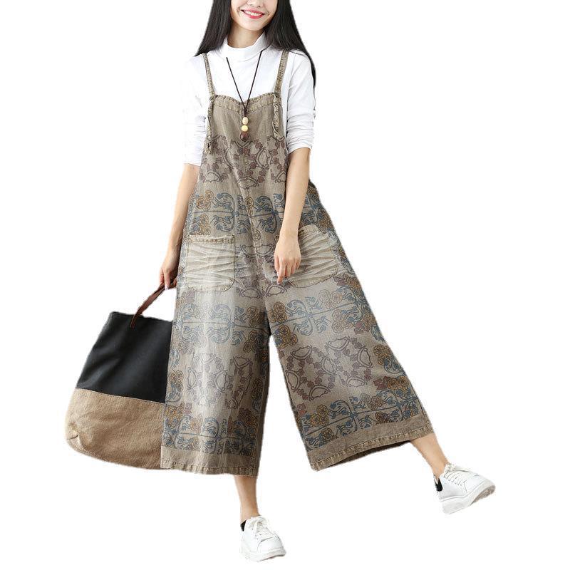 Women's Washed Casual Mori Style Wide Leg Pants