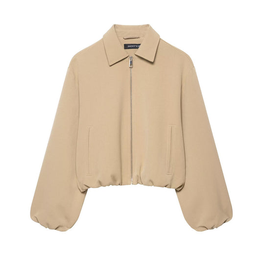 Women's Charming Street Fashion Zipper Puffy Jackets