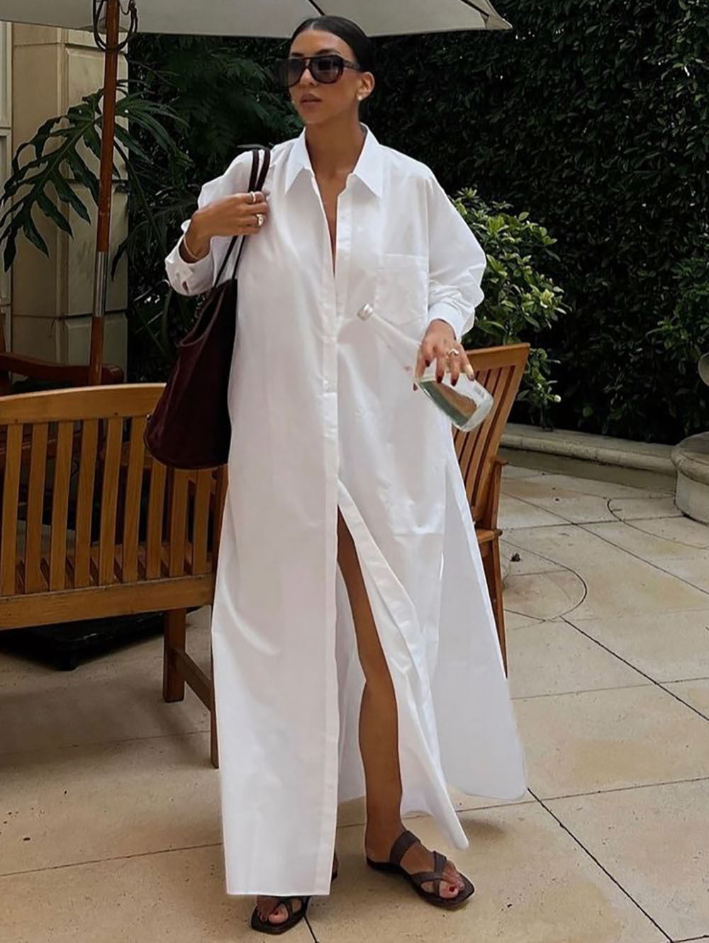 Women's Casual Fashion Lazy Loose Shirt Long Dresses