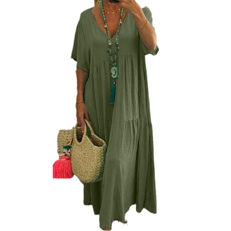 Classy New Irregular Long Large Hem Dress